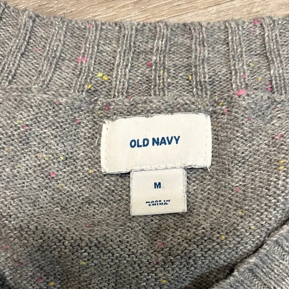 Old Navy Gray V-Neck Sweater - Picture 2 of 3